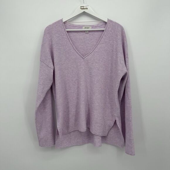 On 34th Purple V Neck Long Sweater Size XL Spring - Picture 1 of 8
